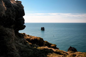 Wall Mural - view of rocky coastline and sea