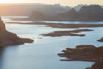 Wall Mural - view of lake powell during sunset