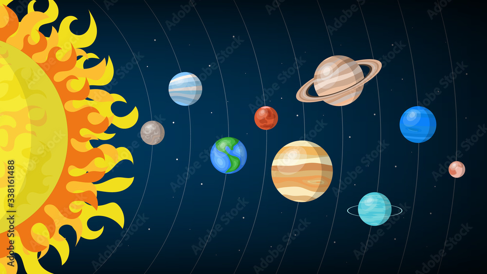 Solar system planets, vector illustration Stock Vector | Adobe Stock