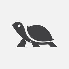 Turtle Icon Flat Graphic Design, Turtle Flat Sign, Turtle Symbol, Logo Illustration