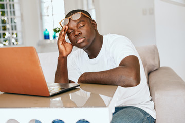 Wall Mural - man with laptop