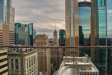 View of the Minneapolis Skyline from a downtown building