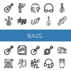 Poster - Set of bass icons