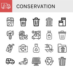 Poster - conservation icon set