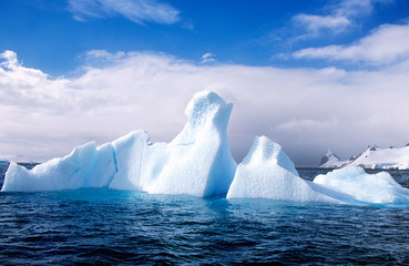 Wall Mural - Glaciers and icebergs in Errera Channel at Culberville Island, Antarctica
