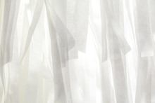 Full Frame Shot Of White Curtain