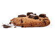 © nataliazakharova - Chocolate chip cookies isolated on white background with chocolate  shavings and chunks