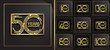 © VECTORKURO - Anniversary logotype set with golden color for invitation, background, template, greeting and celebration event
