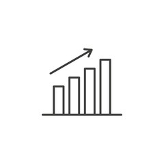 Graph icon vector on white background