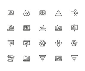 Wall Mural - Icon set of analytics.