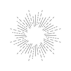 Wall Mural - fireworks linear icon. sun burst vector symbol