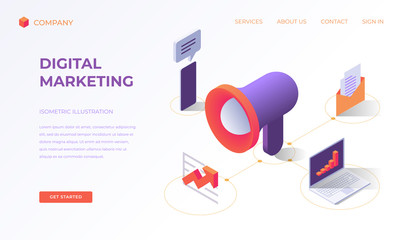 Poster - Landing page for digital marketing