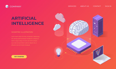 Poster - Landing page for computer artificial intelligence