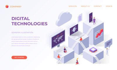 Poster - Landing page for computer digital technologies