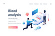 Website with online service to make blood analysis