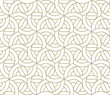 © nadiinko - Seamless pattern with abstract geometric line texture, gold on white background. Light modern simple wallpaper, bright tile backdrop, monochrome graphic element