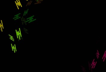 Dark Multicolor, Rainbow vector backdrop with long lines.