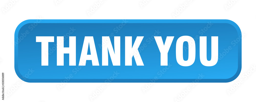 thank you button. thank you square 3d push button