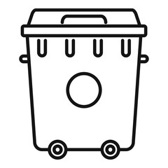 Poster - Recycling plastic container icon. Outline recycling plastic container vector icon for web design isolated on white background