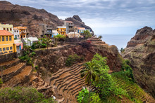 Fontainhas Village And Terrace Fields In Santo Antao Island, Cape Verde