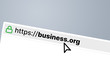 .org business url in a browser bar