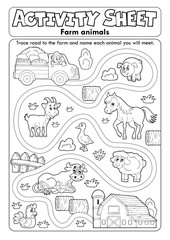 Poster - Activity sheet farm animals 2