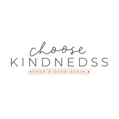 Wall Mural - Choose kindness typography lettering card vector illustration. Over again flat style. Modern calligraphy. Minimalism and simplicity concept. Isolated on white background
