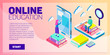 © rudut2015 - Isometric online education vector banner. E-learning. Imagination ad creativity.