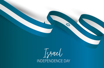 Wall Mural - israel independence day. national holiday design template. israeli symbolics banner or flyer with bl