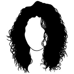 Girl with curly hair vector isolated avatar 