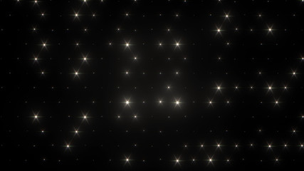 Wall Mural - glitter shining star flash light wall 3d illustration background