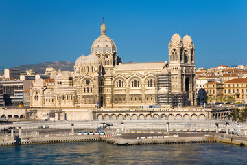 Wall Mural - Notre Dame de la Garde, Marseille, Provence, France on the Mediterranean Sea