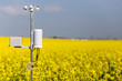Smart agriculture and smart farm technology concept. Weatherstation