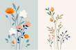 © PureSolution - Set of floral background. Vector illustration for graphic and web design, marketing material, social media, presentation template, seasonal greeting cards.