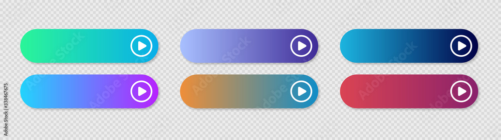 Button with gradient buttons on transparent background for site design ...