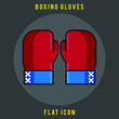 boxing flat icon design. gym at home.