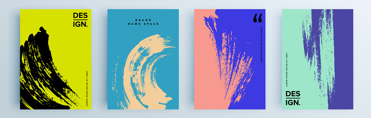 modern abstract covers set, minimal covers design. colorful geometric background, vector illustratio