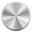 Realistic Round Brushed Metal Button or Knob