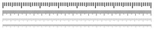 Rulers Inch And Metric Rulers. Measuring Tool. Centimeters And Inches Measuring Scale Cm Metrics Indicator. Measurement Scale, Markup For A Ruler. Vector Set Isolated