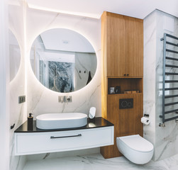 Wall Mural - Modern new luxury bathroom. Interior design