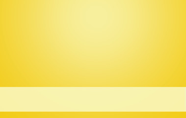 Wall Mural - yellow empty studio room background mock with spotlight and empty space for display of content desig