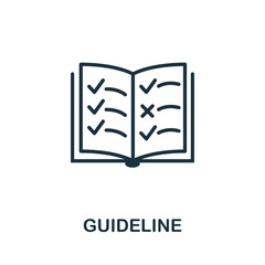 Guideline icon. Simple element from regulation collection. Filled Guideline icon for templates, infographics and more