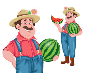 Sticker - Cheerful farmer cartoon character