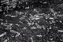 Shattered Glass On Ground