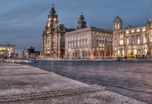 Cunard Building And Port Of Liverpool Building At Dusk
