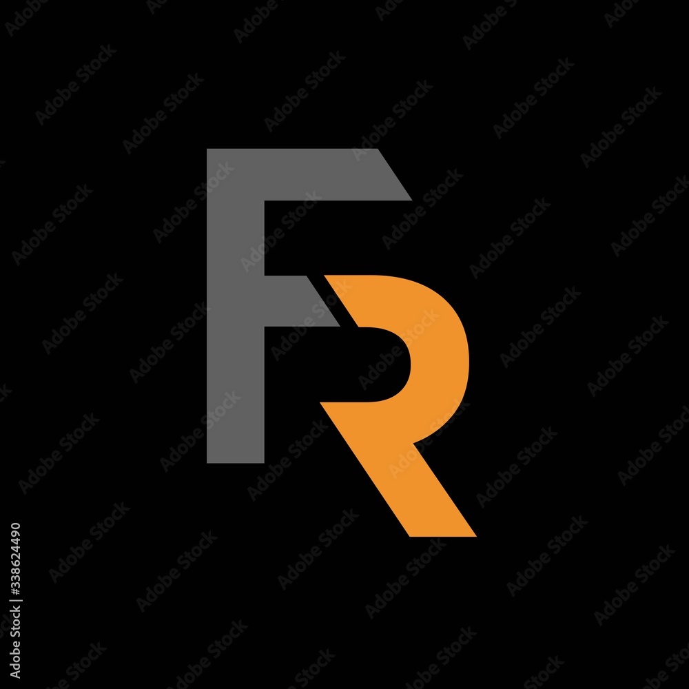 Initial F R Letter F and R logo design vector. Initials FR logo Stock Vector ...