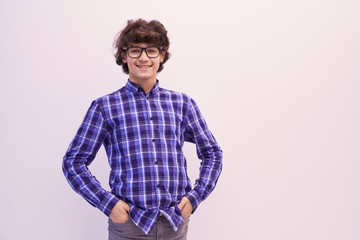 Wall Mural - portrait  of smart looking arab teenager with glasses