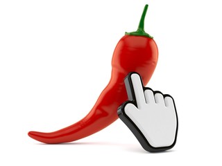 Sticker - Hot pepper with web cursor