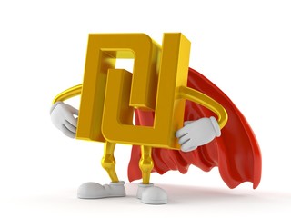 Sticker - Shekel character with hero cape