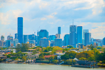  The Cityscape of the Brisbane city in Queensland, Australia. Australia is a continent located in the south part of the earth.